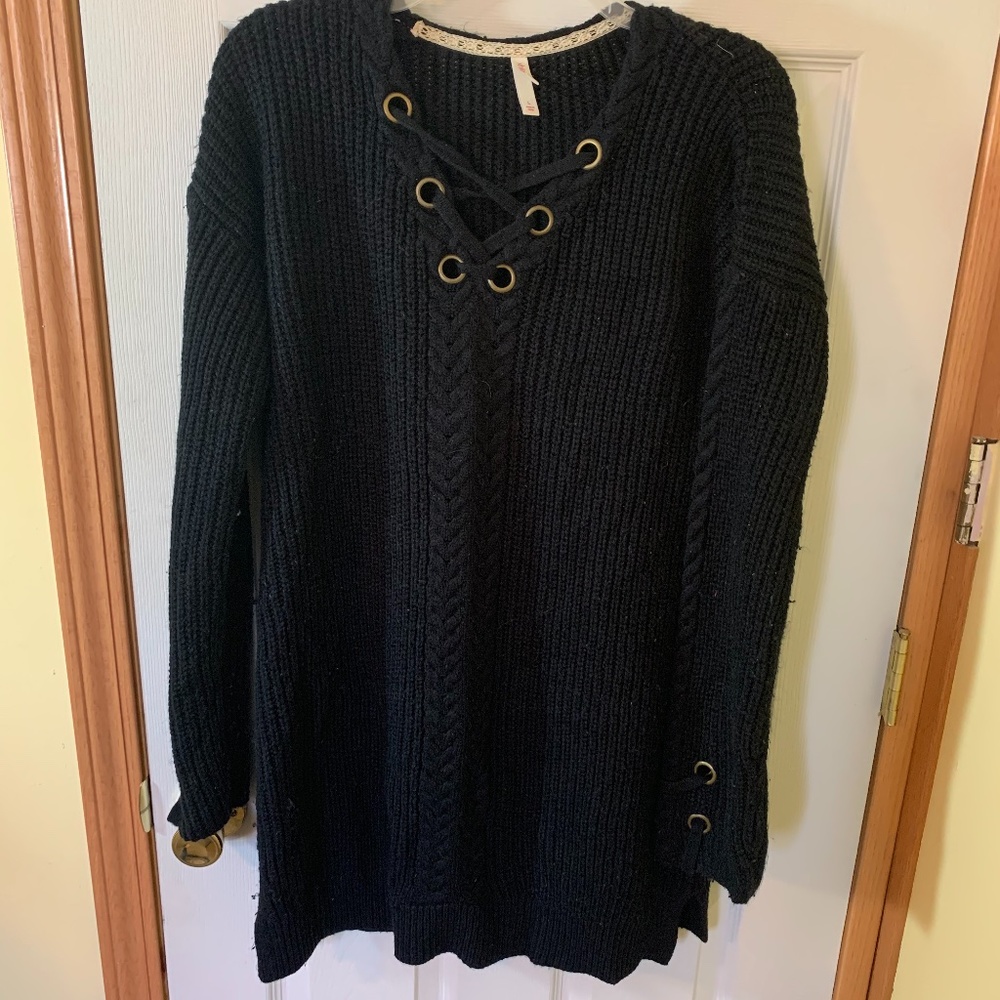 Black sweater dress